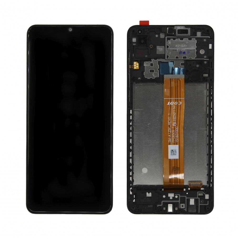 Дисплей в сборе с тачскрином для Samsung A022G (A02) (Черный) - в рамке OR Дисплей в сборе с тачскрином для Samsung A022G (A02) (Черный) - в рамке OR