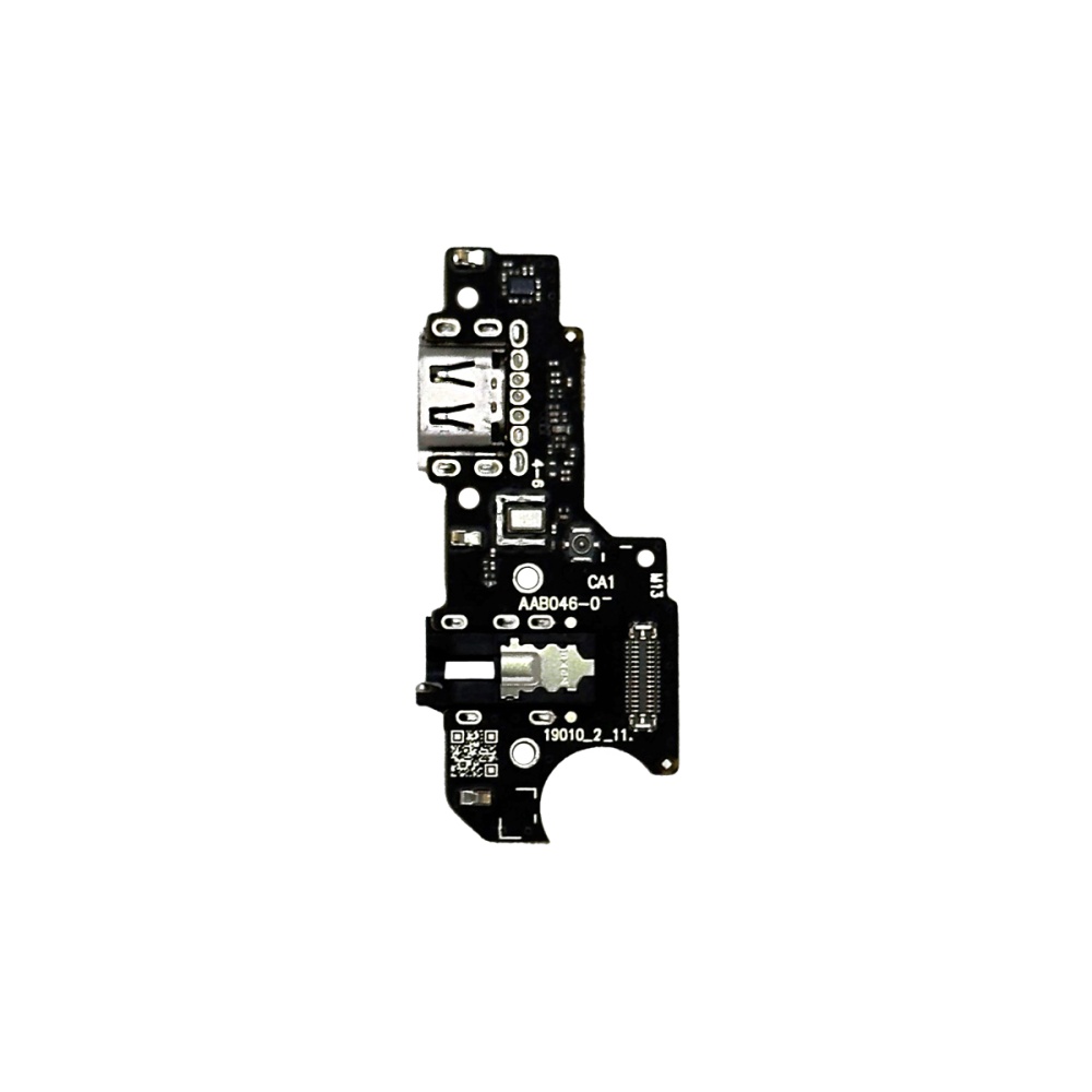 Шлейф для Realme C21Y/C25Y (RMX3263/RMX3269) плата на системный разъем/разъем гарнитуры/микрофон - Премиум