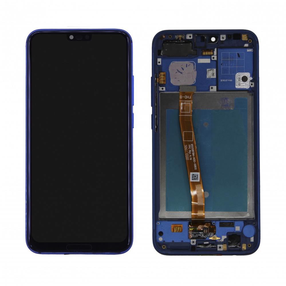 Дисплейный модуль для Huawei Honor 10 (COL-L29) со сканером отпечатка (Синий) - в рамке OR Дисплейный модуль для Huawei Honor 10 (COL-L29) со сканером отпечатка (Синий) - в рамке OR