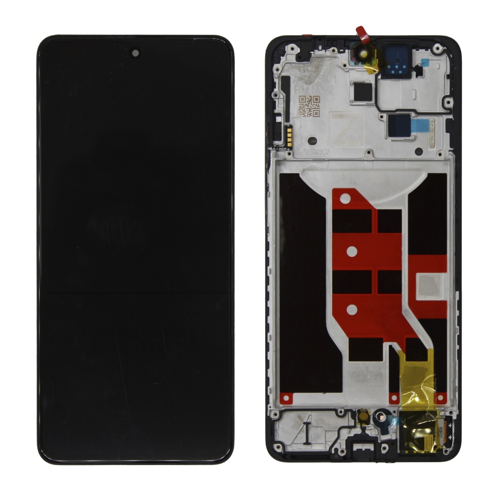 Дисплей в сборе с тачскрином для OPPO Reno 12 F 4G (Черный) - в рамке новый (OR SP)