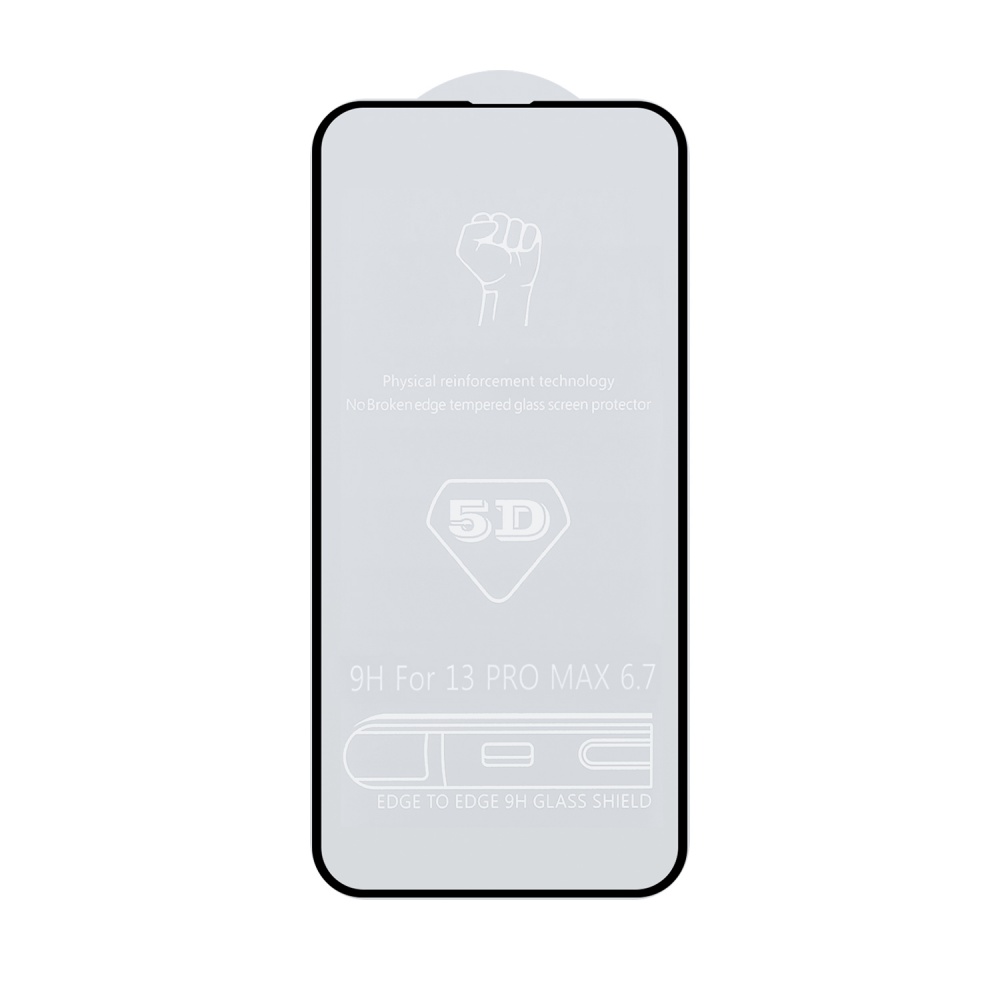 Защитное стекло "Полное покрытие" для iPhone 13 Pro Max/14 Plus (Черный) 