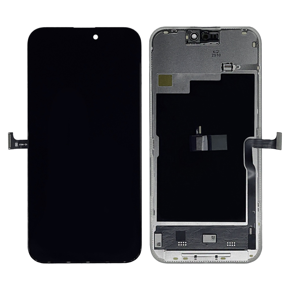 Дисплей в сборе с тачскрином для iPhone 15 Pro (Черный) - SOFT OLED (качество Sota)