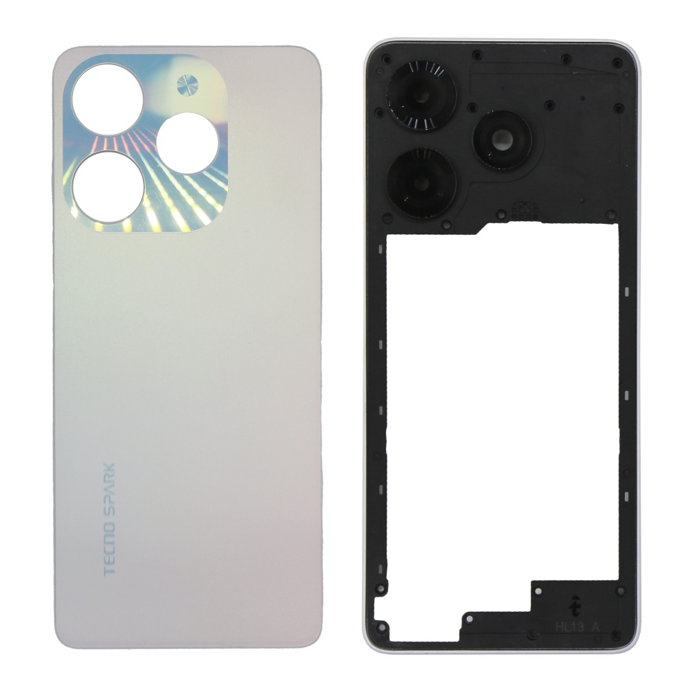 Задняя крышка для Tecno Spark 10 Pro (Белый) - Премиум