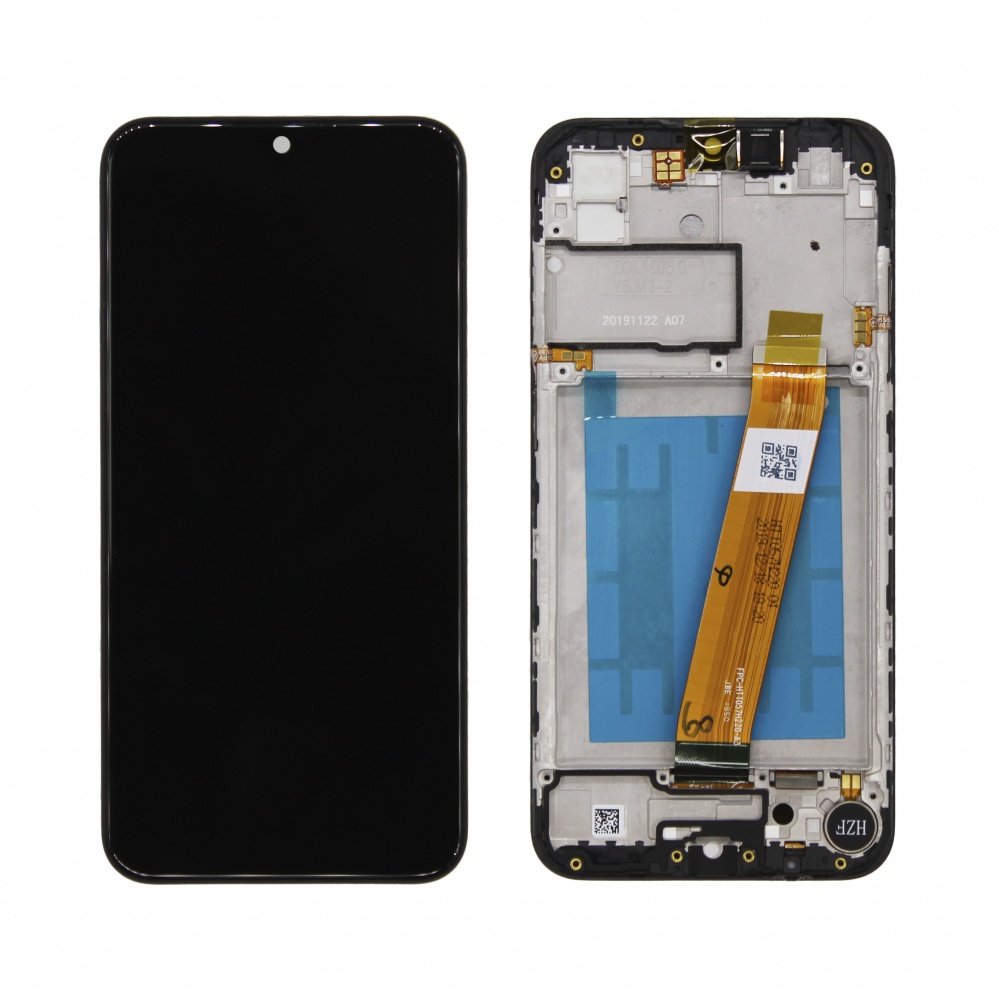 Дисплей в сборе с тачскрином для Samsung A015F (A01) узкий коннектор (Черный) - в рамке OR100% (SP) Дисплей в сборе с тачскрином для Samsung A015F (A01) узкий коннектор (Черный) - в рамке OR100% (SP)