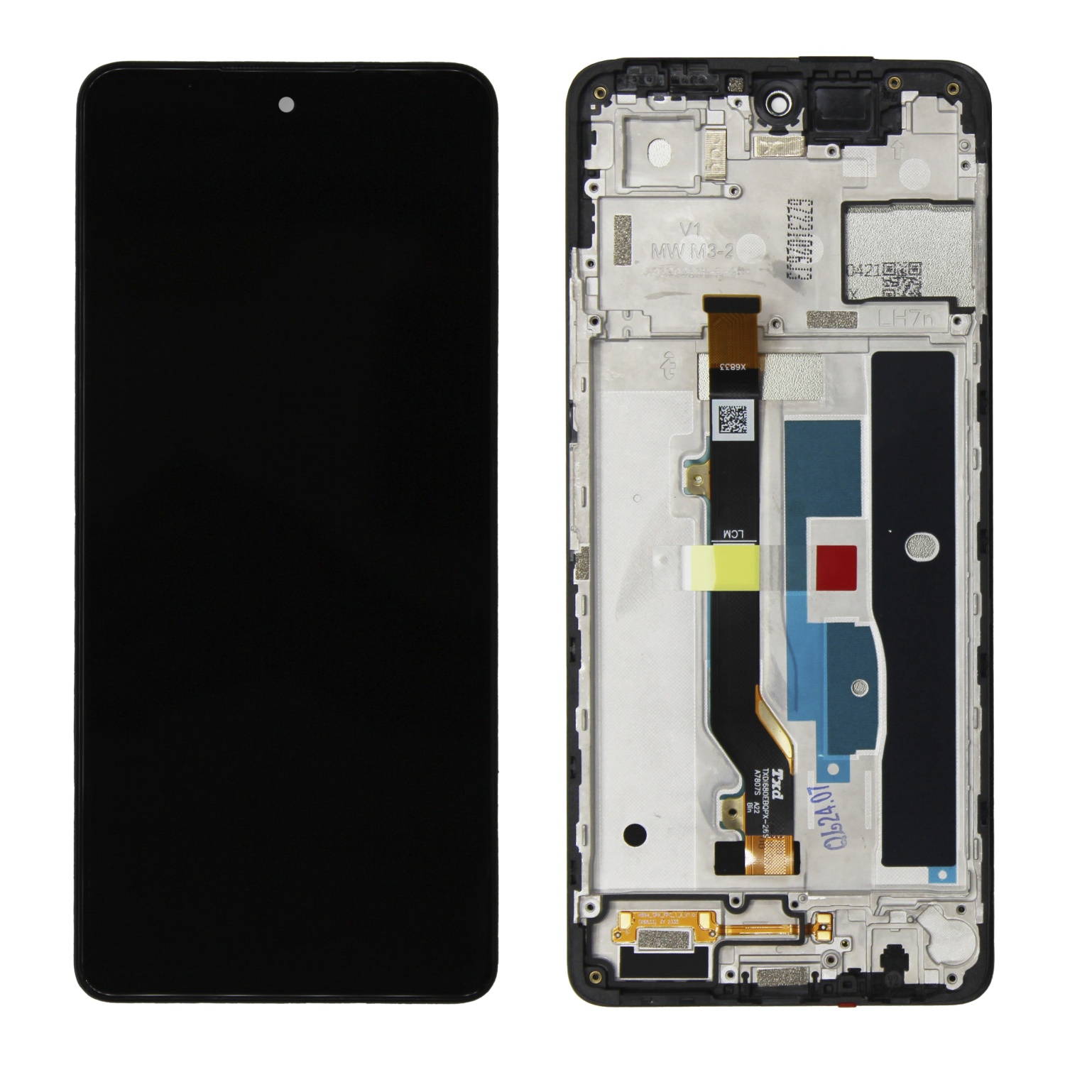 Дисплей в сборе с тачскрином для Tecno Pova 5 (Черный) - в рамке OR