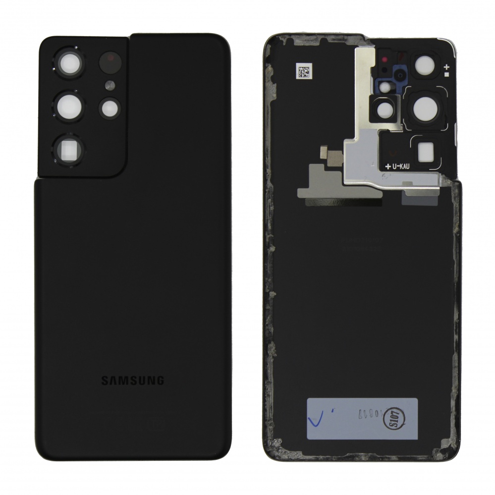 Задняя крышка для Samsung G998B (S21 Ultra) (Черный) - OR100% 