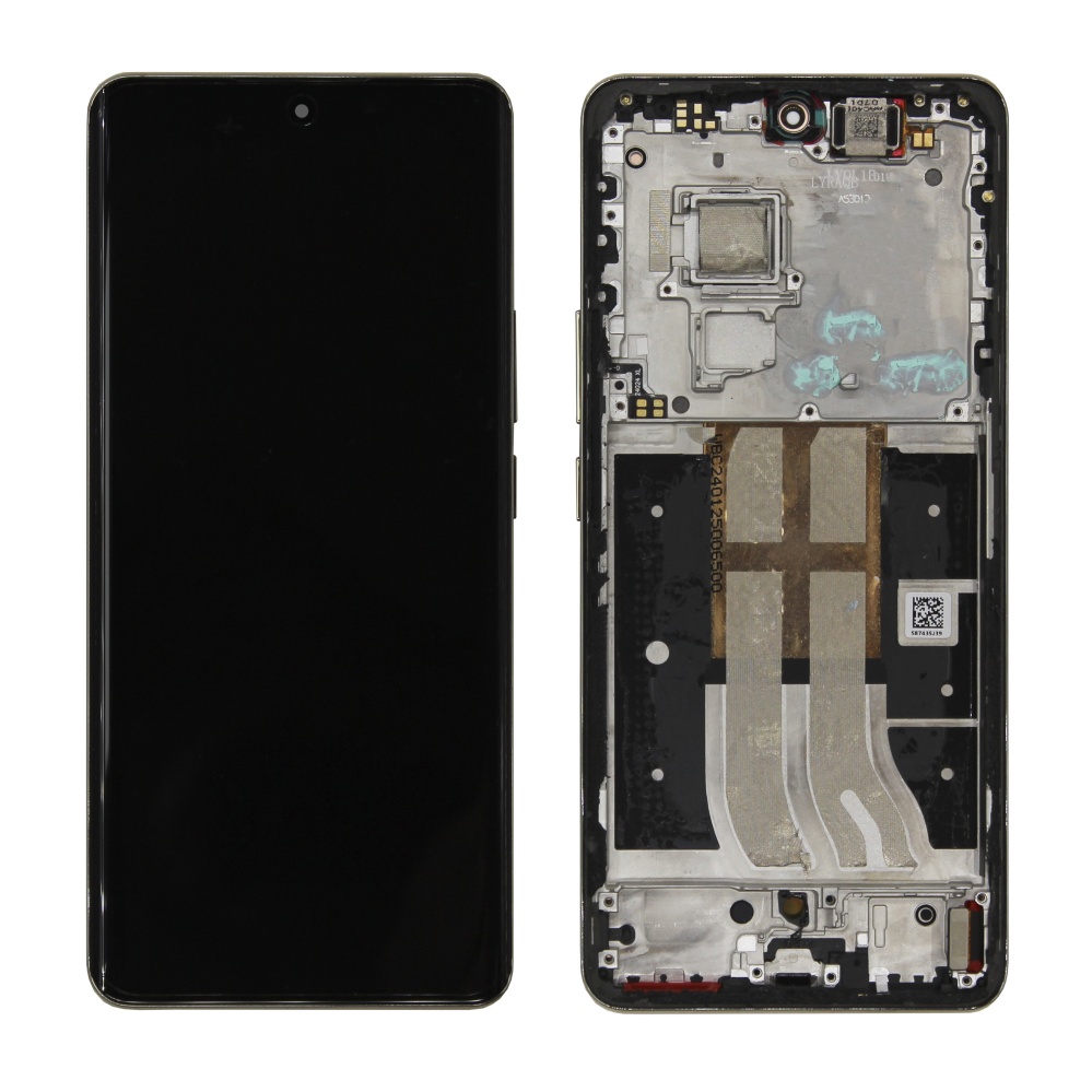 Дисплей в сборе с тачскрином для Realme 12 Pro/12 Pro Plus (Бежевый) - в рамке снятый OR100% (SP)