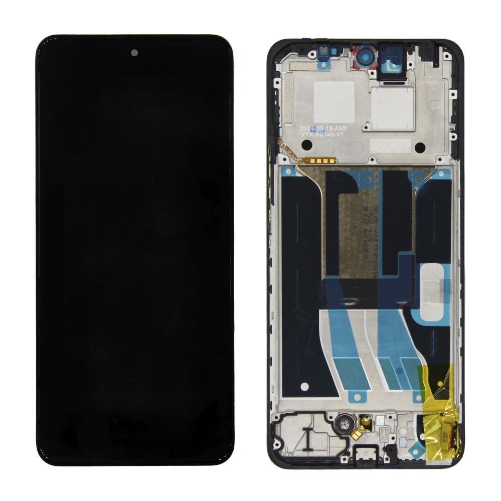 Дисплей в сборе с тачскрином для Realme 12 4G (Черный) - в рамке новый (OR SP)