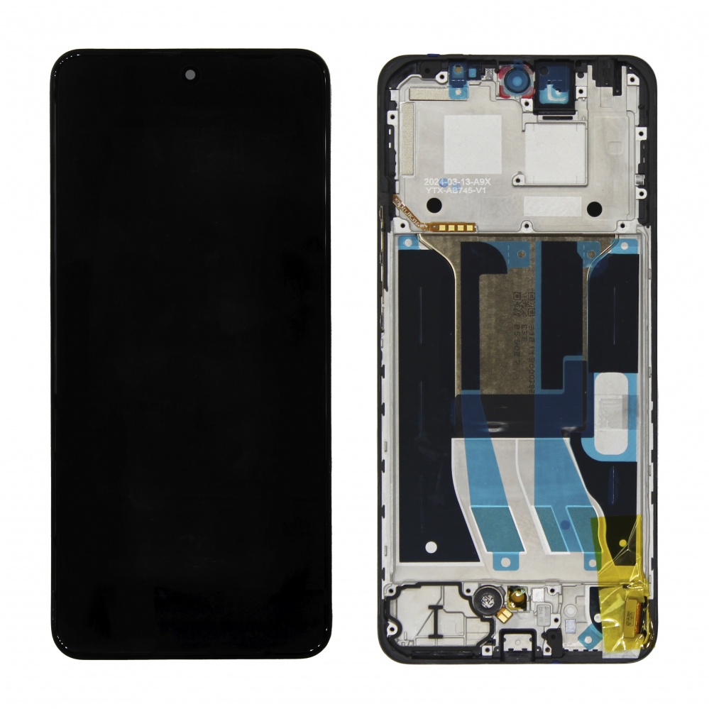 Дисплей в сборе с тачскрином для Realme 12 4G (Черный) - в рамке новый OR100%