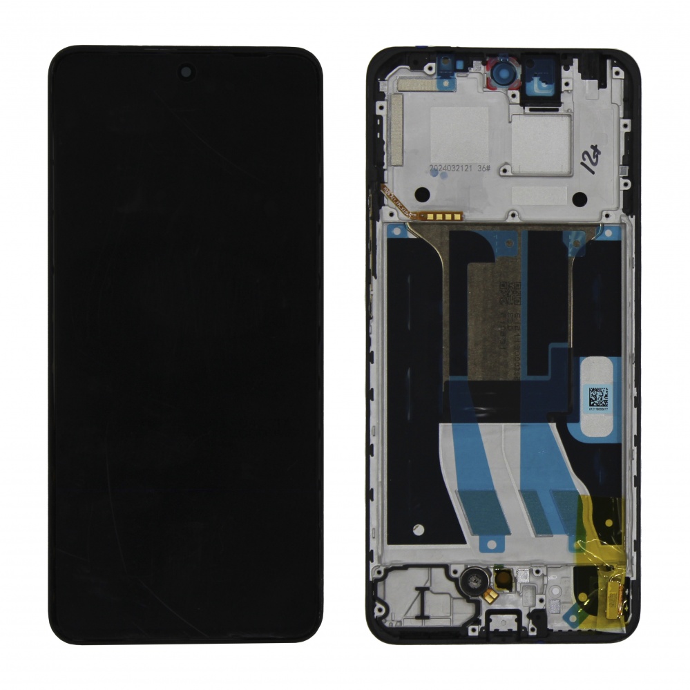 Дисплей в сборе с тачскрином для Realme 12 Plus (Черный) - в рамке новый OR100%