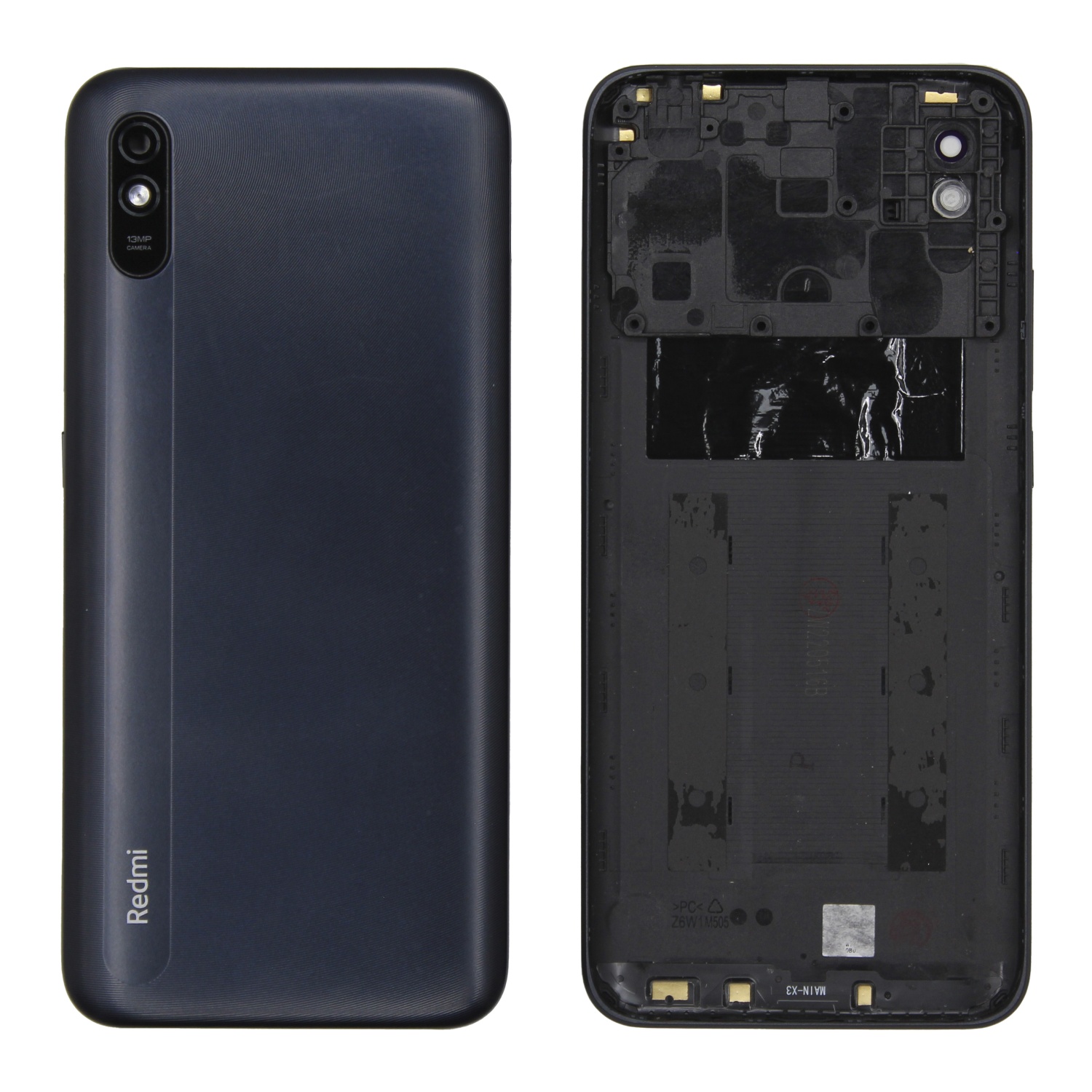 Задняя крышка Xiaomi Redmi 9A (Черный) - со стеклом камеры