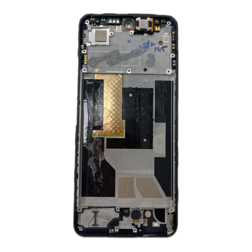 Дисплей в сборе с тачскрином для Realme 14T 5G (Черный) - в рамке снятый (OR SP)