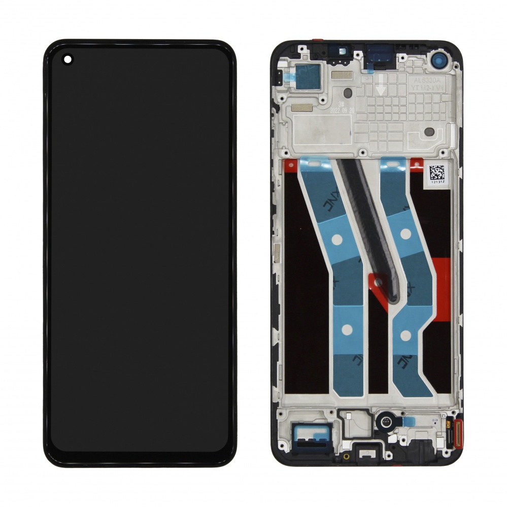 Дисплей в сборе с тачскрином для Realme 10 (Черный) - в рамке OR