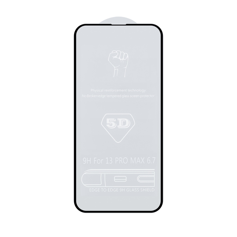 Защитное стекло "Полное покрытие" для iPhone 13 Pro Max/14 Plus (Черный) 