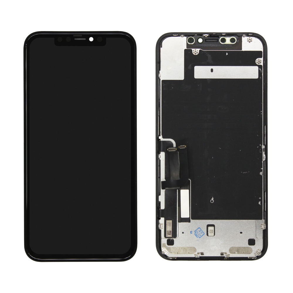 Дисплей в сборе с тачскрином для iPhone 11 (Черный) - OR (New Glass) (заменили Стекло)