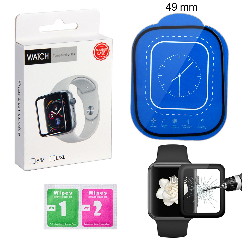 Защитное стекло "Полное покрытие" для Apple Watch (49 мм) (Черный) Защитное стекло "Полное покрытие" для Apple Watch (49 мм) (Черный)