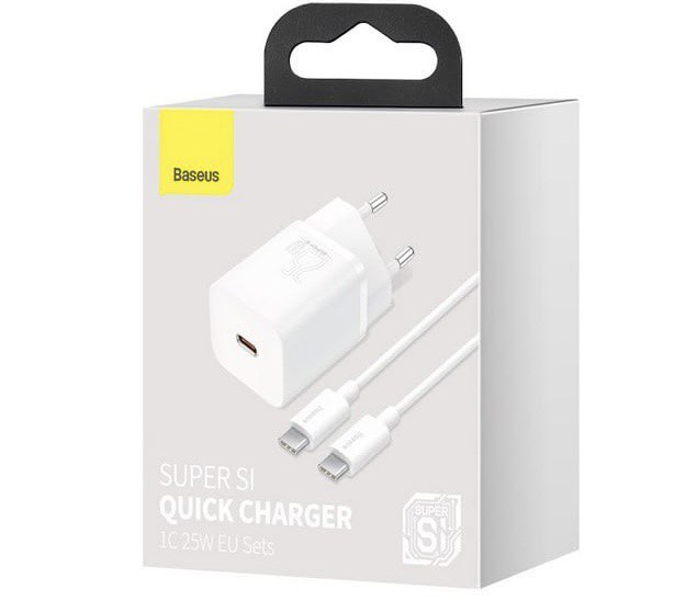 Сетевое зарядное устройство Baseus TZCCSUP-L02 на Type-C + кабель Type-C (25W Сетевое зарядное устройство Baseus TZCCSUP-L02 на Type-C + кабель Type-C (25W